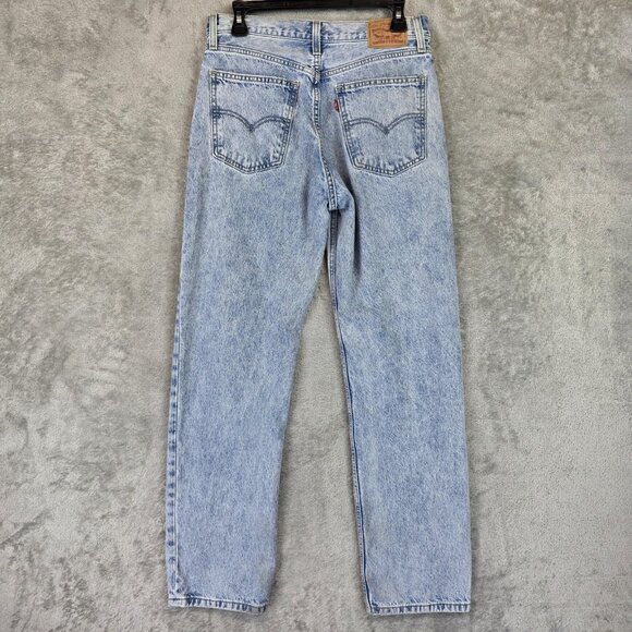 Levis Low Pro Straight Jeans Womens 27 Blue Mid Rise Light Wash Denim Pants - Picture 2 of 16